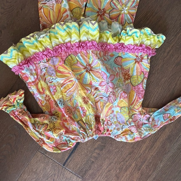 Floral Multicolor Ruffled Jumpsuit - Picture 3 of 7